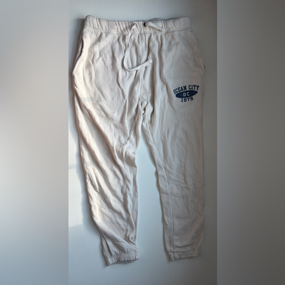 Ocean City Cream Women's Jogger Sweatpants